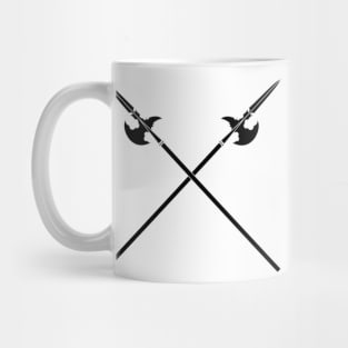 Crossed Halberds (Black) Mug